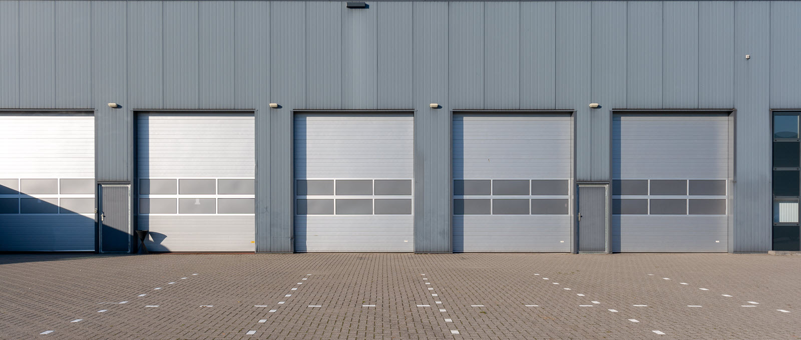 Commercial door option for workshops - roller doors.
