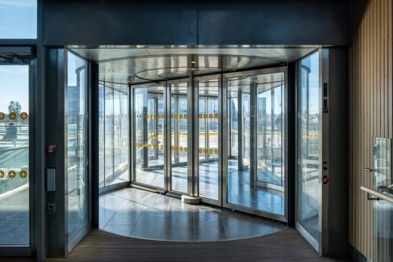 Purpose of Revolving Doors in Commercial Buildings Go Doors