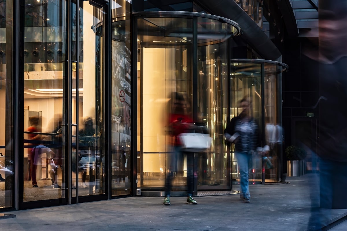 Purpose of Revolving Doors in Commercial Buildings Go Doors